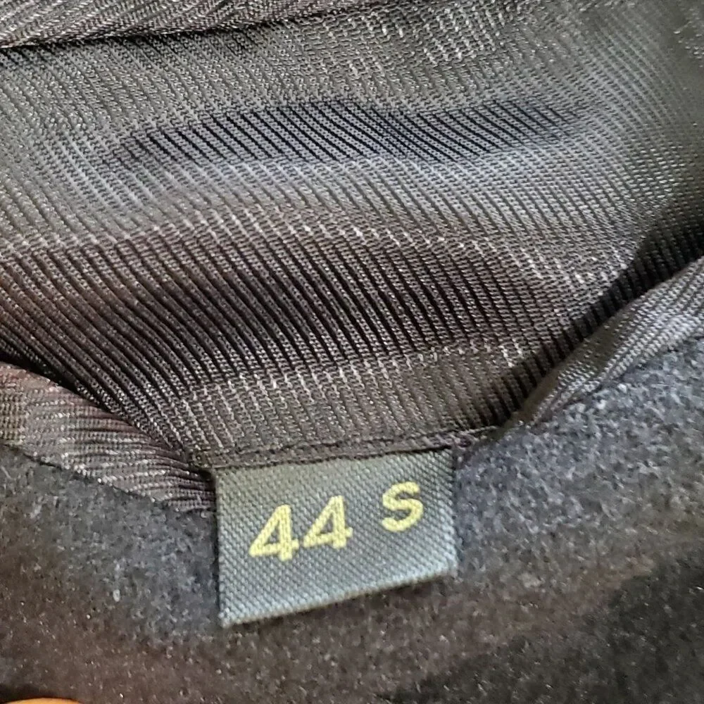ANDREW FEZZA BLAZER BLACK WOOL/SILK/CASHMERE SIZE 44S